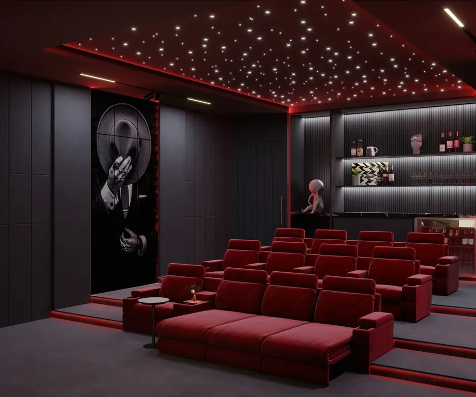 Home Theater by Rook Architects